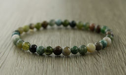 Яшма зеленая 6мм, браслет "Классика", длина 17см