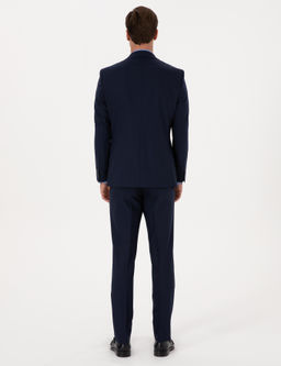 Lacivert Slim Fit Tak_m Elbise - Cacharel фото 5