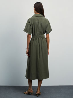 Платье-рубашка из вискозы / Zarina  фото 4