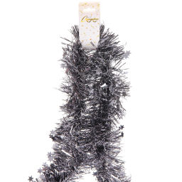 Цена за 10шт. Мишура "Звёздный путь" 2 м 10 см, Графит