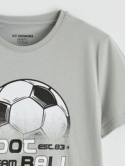 Bask?l? Erkek ?ocuk Pijama Tak?m