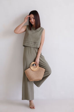 Martichelli Костюм брючный хлопковый хаки  фото 5