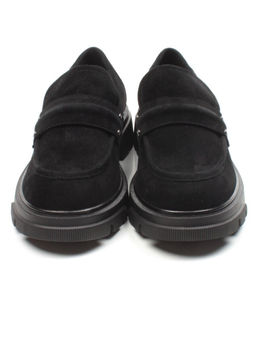 03-C1818-2 BLACK Лоферы женские (натуральная замша)