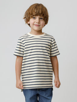 КР 302216/теплое молоко,полоска к620 фуфайка (футболка) для мал