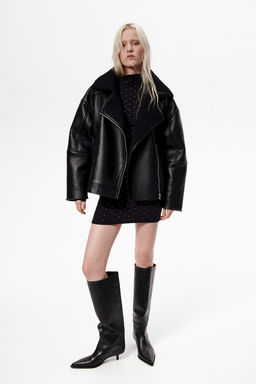 Cazadora biker con forro de borreguito - H&m фото 2