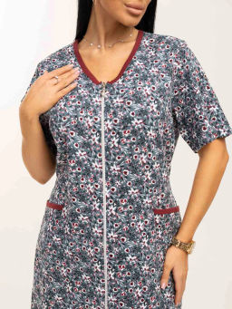 Халат женский, цвет Серо - зеленый