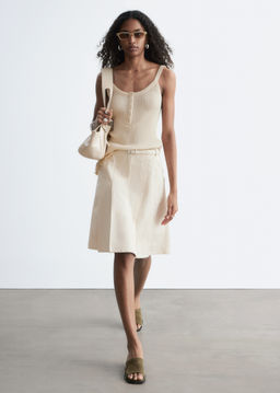 Falda midi plisada de algod?n - H&m фото 4