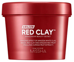 Маска глиняная на основе двух видов глин и кислот MISSHA Amazon Red Clay Pore Mask