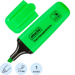 Маркер текстовыделитель Attache Palette 1-5мм зеленый HL6010  фото 2