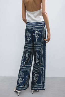 Pantal?n estampado con tiras de anudar - H&m фото 5