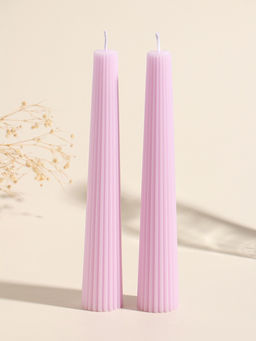 Набор свечей, 3.5×23 см, 2 шт. «Башня», светло-розовый, 4×9.5×25 см