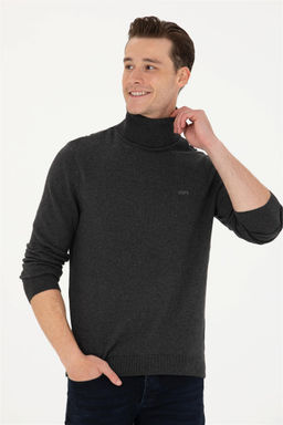 U. S. Polo Assn Мужской базовый свитер антрацитового меланжа