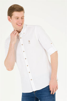 U. S. Polo Assn / Мужская белая рубашка с длинным рукавом - U.s. polo assn фото 8