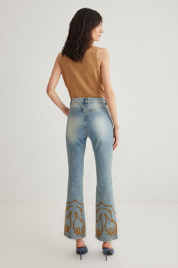 Mavi Nak?sl? Yuksek Bel Flare Jeans TWOSS25JE00011 - Trendyolmilla фото 5