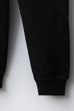 PANTAL?N FELPA INTERLOCK COMBINADO PIQU? / Negro - Zara фото 4