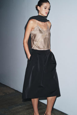 ZW COLLECTION VOLUMINOUS PLEATED SKIRT - Zara фото 4