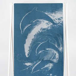 6с102.411ж1 Дельфины (морская пена1) Полотенце махровое 67х150см