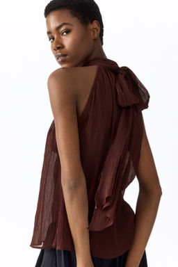 Top de gasa con cuello fular - H&m фото 4