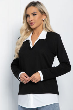 Пуловер На высоте (черный) Б11660 - Lt collection фото 5