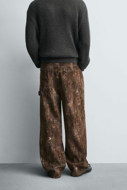 ABSTRACT PRINT CARPENTER TROUSERS - Zara фото 7