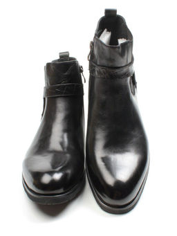 01-H9003-B82-SW3 BLACK Ботинки демисезонные мужские (натуральная кожа)