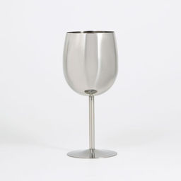 Бокал для вина, 400 мл, 17.7×7.5 см, нержавеющая сталь, серебристый
