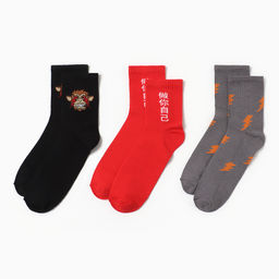 Подарочный набор термос и носки 3 пары KAFTAN Cool vibes, р. 36-37 (22-24 см)  фото 3