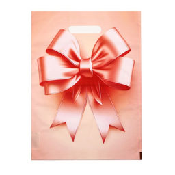 Цена за 20 шт. Пакет подарочный полиэтиленовый с вырубной ручкой, «Пышный бант», 30×40 см, 50 мкм