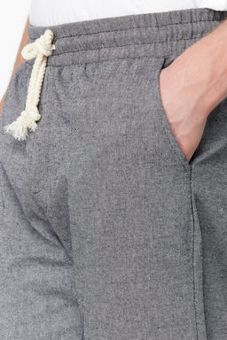 TRENDYOL MAN Siyah Regular Fit Lastikli Beli Baglamal? Kumas Duble Paca Pantolon TMNSS22PL0029 - Trendyolmilla фото 5