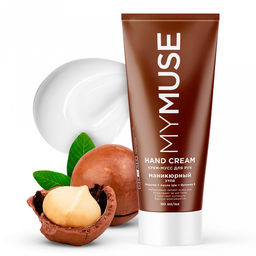 Крем-мусс для рук 80мл, маникюрный уход, питательный, кератин, масло Ши, Витамин Е, "Grass" (Россия)