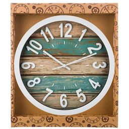 Часы настенные кварцевые Lefard Wood диаметр 35 см диаметр циферблата 31 см  фото 2