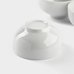 Набор фарфоровых пиал «Бельё», 500 мл, 6 шт., цвет белый