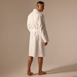 Халат вафельный мужской SL HOME: Waffle «Блан де Блан», размер XL, хлопок 100%, белый