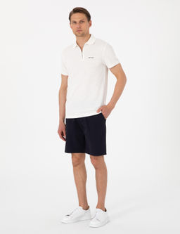 Lacivert Slim Fit Beli Lastikli Dokuma _ort