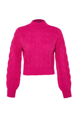 Fusya Crop Dik Yaka Triko Kazak TWOAW22KZ1634