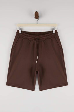 Kahverengi Basic Oversize/Genis Kesim Lastik Belli Bagc?kl? Sort TMNSS22SR0257