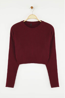 TRENDYOLMILLA Tas Super Crop Basic Triko Kazak TWOAW23KZ01068