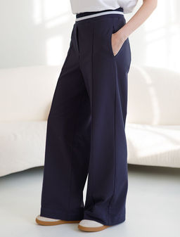 Брюки прямые со стрелками из премиального футера двухнитки с эластаном - Vilatte фото 6