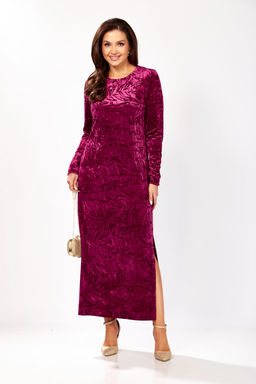 Платье Gizart 5339/1 брусничный жатка