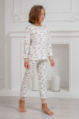 Пижама детская из интерлока Потешка кролик бежевый - Амадэль фото 3