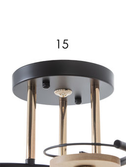 Люстра 13186/3, 3хE27, 60 Вт, чёрный/золото