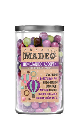 Воздушный рис в шоколаде Ассорти 400 гр - Madeo фото 3