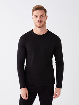 Bisiklet Yaka Uzun Kollu Erkek Ti??rt