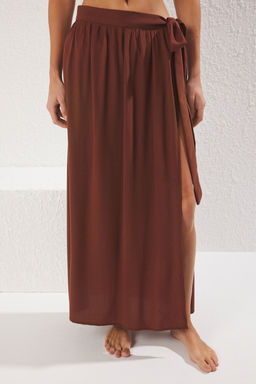 Ekru Baglamal? Dokuma Plaj Pareo TBESS25PR00009 - Trendyolmilla фото 7