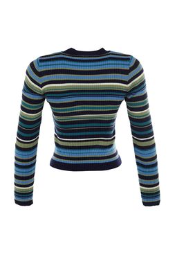 Lacivert Crop Triko Kazak TWOAW22KZ1114 - Trendyolmilla фото 7