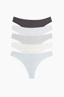 Pack de 5 bragas thong de algod?n