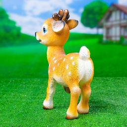 Садовая фигура из полистоуна «Оленёнок Бэйб», 30×12×22 см