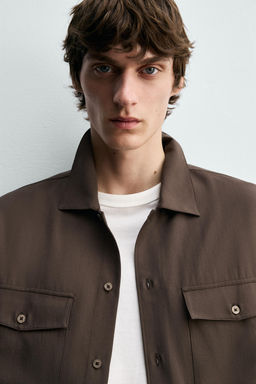 CAMISA FLUIDA RELAXED FIT / Marr?n - Zara фото 5