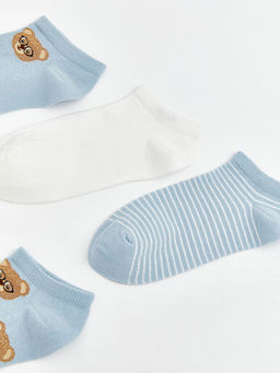 Ay? Bask?l? Kad?n Patik ?orap 5li