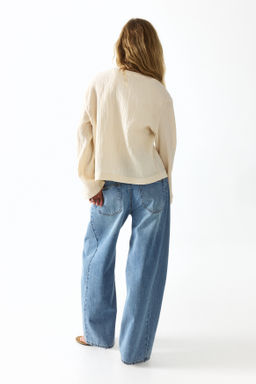 Chaqueta de muselina con lazada - H&m фото 4